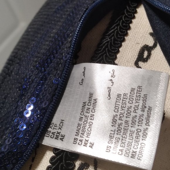 Holiday Navy Blue Sequined Trousers - Picture 7 of 9